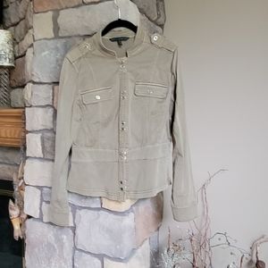 COPY - WHBM khaki jacket.  Sz 12.  Light weight. Long sleeve